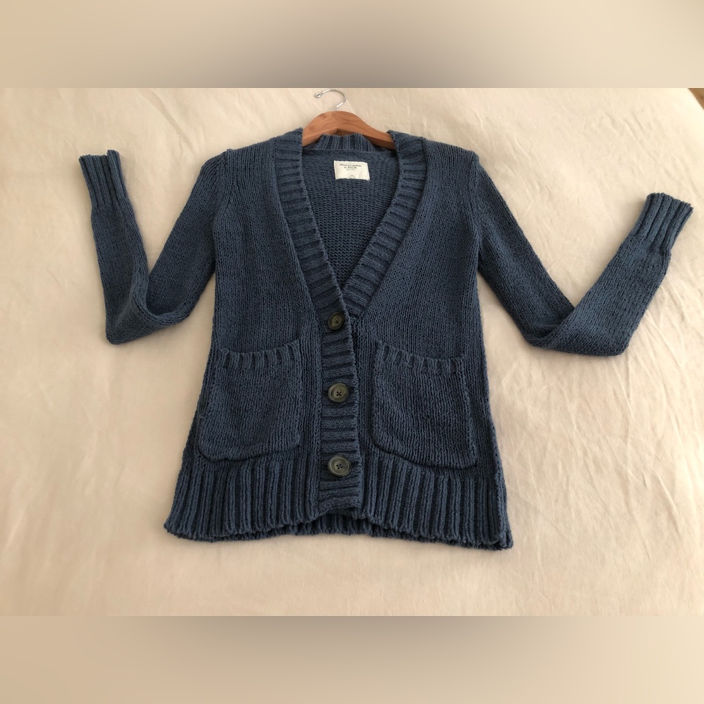 Abercrombie & Fitch Women’s Knit Cardigan. Blue, Size XS. Perfect Condition - Picture 7 of 12